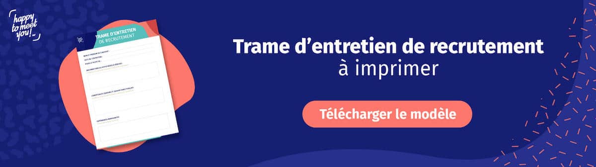 trame d'entretien de recrutement